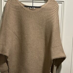 Anthropologie Scoop Neck Ribbed Batwing Sweater NWT